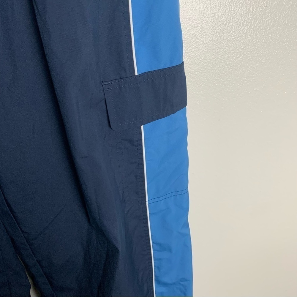 Vtg 90s Y2K Nike wide leg cargo windbreak pull on pant blue navy size small - Picture 4 of 8